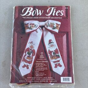 Bow Ties Mr & Mrs Claus Cross Stitch Kit